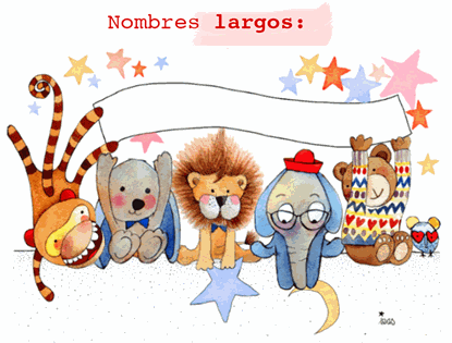 Picture of “Peluches”, nombres largos (sin stock)